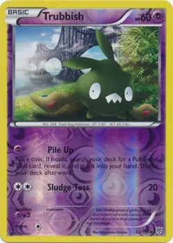 Lightly Played Trubbish - 63/135 - Uncommon - Reverse Holo Pokemon Plasma Storm - Image 1