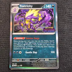 Pokemon ME: Mega Evolution Black Star Holo Promo Toxtricity (Prerelease) 17 NM - Image 1