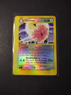 2002 Pokemon Expedition Clefable Reverse Holo 07/165 Rare E-reader - Image 1