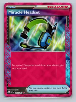 Pokemon SV08: Surging Sparks #183/191 Miracle Headset - Image 1