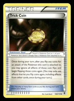 Trick Coin 108/119 UC Phantom Forces LP Pokemon - Image 1
