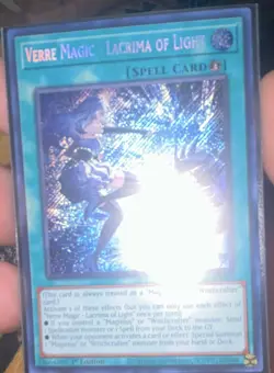 Konami Yu-Gi-Oh! TCG Verre Magic - Lacrima of Light Spell Holo 1st Ed EN BLMM - Image 1