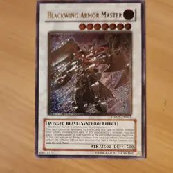 (LP) Konami Yu-Gi-Oh! Blackwing Armor Master CRMS-EN041 Ultimate Rare Foil - Image 1