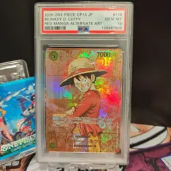 PSA 10 Luffy OP13-118 Manga Alt Art Carrying on His Will ONE PIECE Card Japanese - Image 1