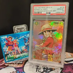 PSA 10 Luffy OP13-118 Manga Alt Art Carrying on His Will ONE PIECE Card Japanese - Image 2