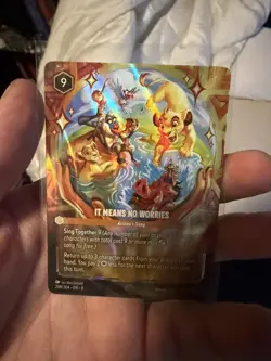 It Means No Worries Enchanted Card 208/204 Reign of Jafar Lorcana TCG - Image 3