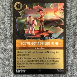 Disney Lorcana Wilds Unknown You've Got a Friend in Me 30/204 Foil NM - Image 1