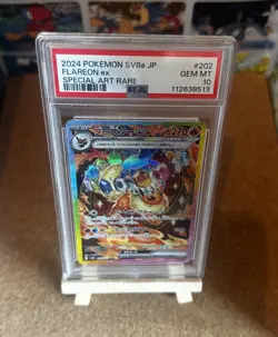 PSA 10 Flareon EX 202/187 SAR Terastal Festival SV8a Japanese Pokemon Card 2024 - Image 1