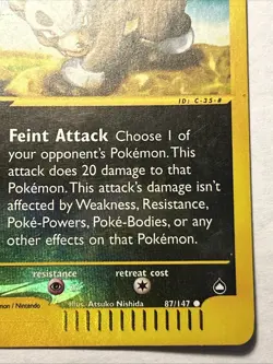 Houndour 087/147 Aquapolis Reverse Holo 2002 Pokemon TCG Vintage Card LP - Image 5