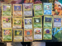 Complete Jungle Unlimited 16 Card Set Pokemon Cards MP/HP Pikachu Vintage Lot - Image 1