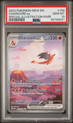 Pokemon TCG Charizard EX Scarlet & Violet 151 Card 199/165 PSA 10 - Image 1