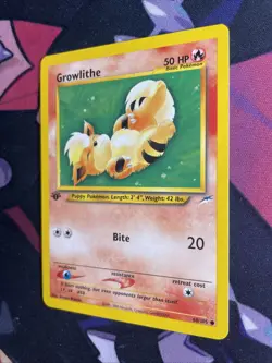 Pokemon Card - Growlithe Neo Destiny 1st Edition 68/105 Common LP+ - Image 3