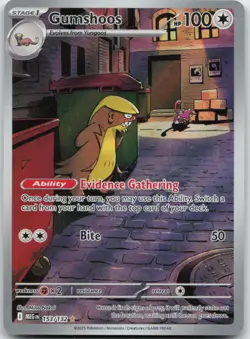 Gumshoos 153/132 Illustration Rare Mega Evolution Pokemon TCG NM - Image 1