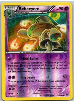 Beheeyem 74/162 Uncommon BREAKthrough Pokemon Reverse Holo - Image 1