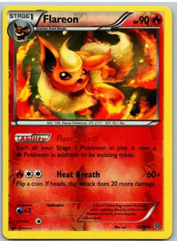 Flareon 13/98 Uncommon Ancient Origins Pokemon Reverse Holo - Image 1