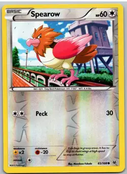 Spearow 65/108 Common Roaring Skies Pokemon Reverse Holo - Image 1