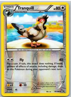 Tranquill 79/108 Uncommon Roaring Skies Pokemon Reverse Holo - Image 1
