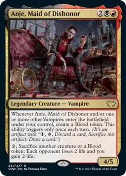 Anje, Maid of Dishonor NM #231 Innistrad: Crimson Vow MTG - Image 1