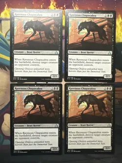 4x Ravenous Chupacabra- Rivals Of Ixalan- Mtg Magic The Gathering- NM/LP - Image 1