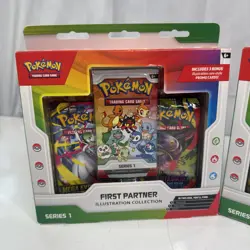 Lot 2 NEW Pokemon TCG First Partner Illustration Collection Series 1 (SEALED) - Image 2