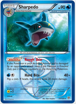 Sharpedo 33/135 | RARE | Mint/Near Mint | Plasma Storm Pokemon TCG - Image 1