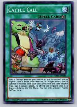 Cattle Call SHVI-EN081 Super Rare Shining Victories Yu-Gi-Oh 1st Edition MP - Image 1