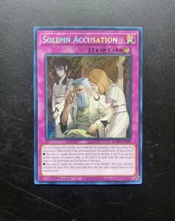 Solemn Accusation BLZD-EN079 Secret Rare Yugioh 1st Edition Blazing Dominion NM - Image 1