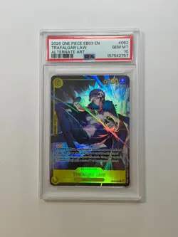 2026 One Piece English EB03-062 Trafalgar Law Alternate Art PSA 10 GEM MT #062 - Image 3