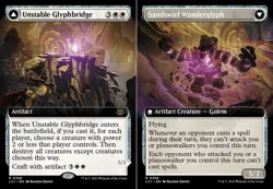 MTG - Unstable Glyphbridge // Sandswirl Wanderglyph - Foil - Extended Art | L... - Image 1