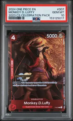2024 ONE PIECE CHAMPIONSHIP 2023 CELEBRATION PACK #007 MONKEY D. LUFFY PSA 10 - Image 1