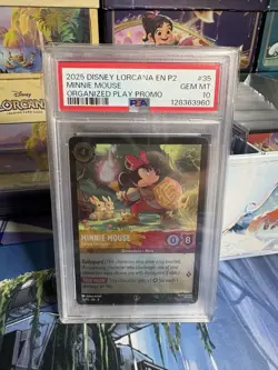 2025 DISNEY LORCANA PROMO MINNIE MOUSE DARING DEFENDER PSA 10 - Image 1