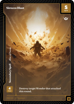 2x - Wonders of the First - Sirocco Blast 289/401 Secondary Spell - Image 1