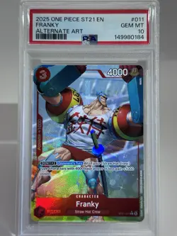PSA 10 Franky 011 Alternate Art One Piece Card 2025 011 ST21 - Image 1