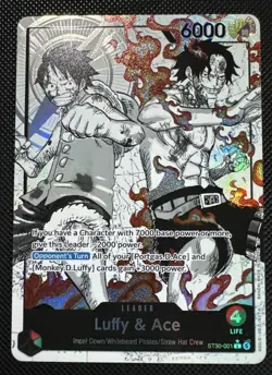 One Piece TCG ST30 Luffy & Ace Parallel Alt Art Leader Card 🔥 - Image 1