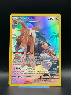 Stoutland 248/236 SM - Cosmic Eclipse Secret Rare Pokemon Card NM - Image 1