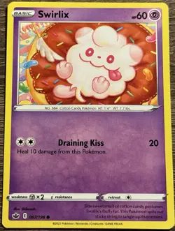 Swirlix 067/198 NM Chilling Reign Sword Shield Pokemon Card - Shibuzoh Art (L) - Image 1