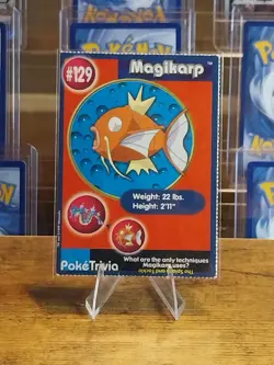 Pokemon PokeTrivia: Magikarp #129 Gyarados #130 1999 BK Cards - Image 3
