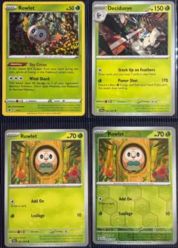Pokemon TCG - Rowlet Dartrix Decidueye Evolution Line NM 9 Card Owl Bundle - Image 4