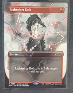 MTG Lightning Bolt Secret Lair Spectacular Prize Peach Momoko Non-Foil SLP 0037 - Image 1