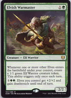 Elvish Warmaster R Kaldheim 167 LP - Image 1