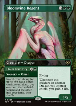 MTG Bloomvine Regent // Claim Territory - Foil - Borderless, Tarkir: Dragonstorm - Image 1