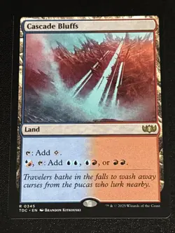 MTG Commander: Tarkir: Dragonstorm Cascade Bluffs 0345 Rare - Image 1