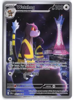 Watchog 097/086 Shiny Rare ME04: Chaos Rising Pokemon NM - Image 1