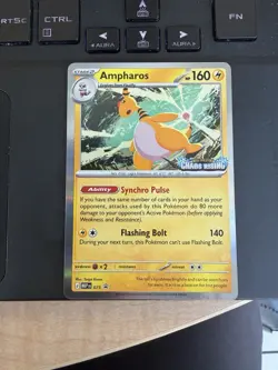 Pokemon TCG Chaos Rising Stamped Ampharos 075 Promo Holo English NM Near Mint - Image 1