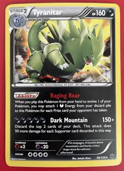 Pokemon Tyranitar 56/124 - Fates Collide Holo - Image 3