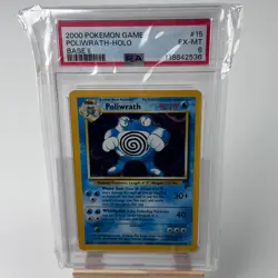 2000 POKEMON BASE SET 2 #15 POLIWRATH - HOLO PSA 6 EX-MT - Image 1