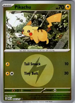 Pikachu (Energy Symbol Pattern) 055/217 Common Ascended Heroes Pokemon Near Mint - Image 1