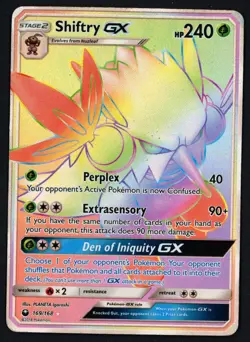 Shiftry GX - 169/168 Celestial Storm Pokemon TCG - Rainbow Secret Rare - Image 1