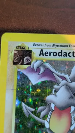 1999 Pokemon TCG Aerodactyl Fossil 1st Edition Holo Prerelease Rare - Image 5