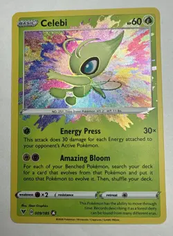 Pokemon TCG Celebi Amazing Rare Holo Vivid Voltage 009/185 60 HP English - Image 1